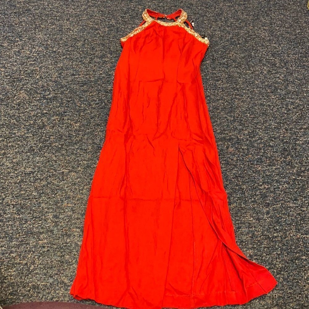 Late Edition Red Jeweled Gown Sz. 6